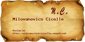 Milovanovics Cicelle névjegykártya